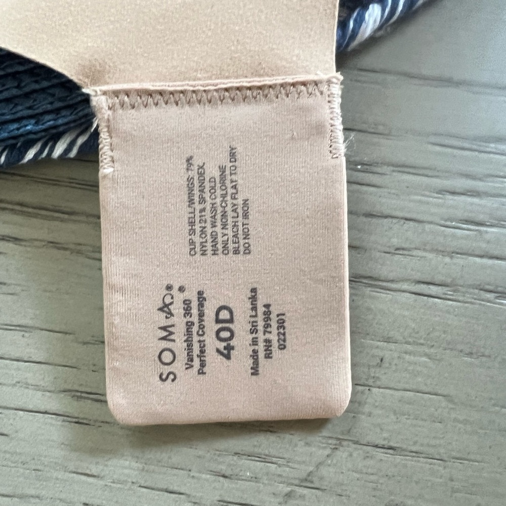 NWT Soma Vanishing Perfect Coverage Bra 40D - Picture 4 of 6